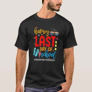 Camiseta Hola Verano Feliz Último Día De Escuela Kindergart