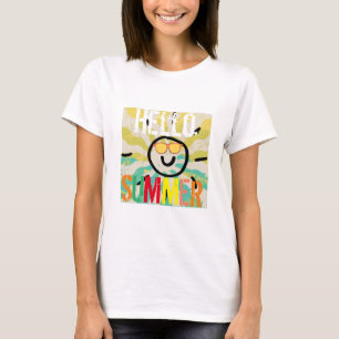 Camiseta Hola verano lindo colorido chic elegante mujeres 