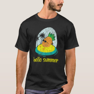 Camiseta Hola verano Piña de piña Alimento de frutas tropic