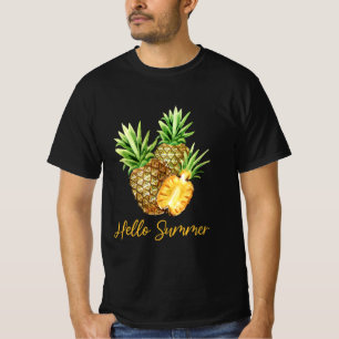 Camiseta Hola verano Piña de piña Fruta tropical