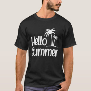 Camiseta Hola Verano Sentimiento Tropical Playa Vacaciones