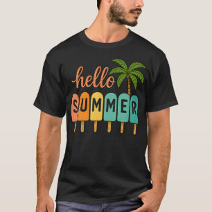 Camiseta Hola Verano Vacaciones de Playa Helado Paleta