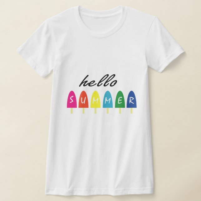 Camiseta Hola verano vacaciones helado helado helado popsic (Distribución)