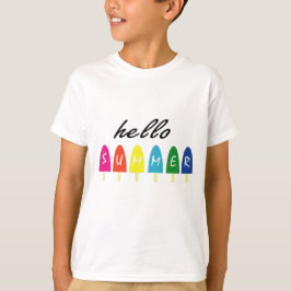 Camiseta Hola verano vacaciones helado helado helado popsic