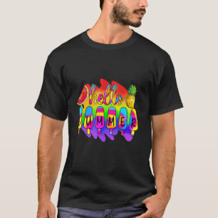 Camiseta Hola verano vacaciones helado helado helado popsic