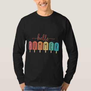 Camiseta Hola verano vacaciones helado helado helado popsic