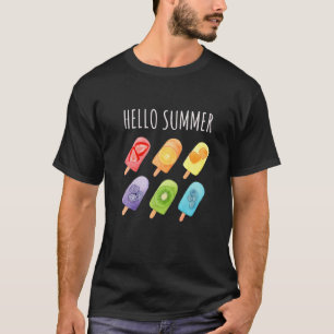 Camiseta Hola verano vacaciones helado helado popsicle