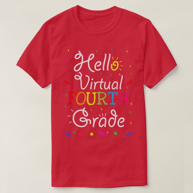 Camiseta Hola virtual de cuarto grado virtual de 4º grado d (Diseño del anverso)