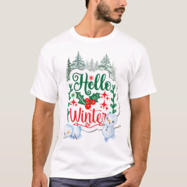 Camiseta Hola Winter Little Snowmen