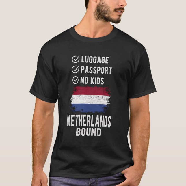 Camiseta Holanda: vacaciones de recuerdo de viaje Países Ba (Anverso)