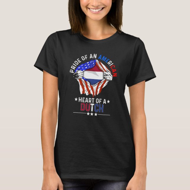 Camiseta Holandés América Orgullo extranjero Países Bajos F (Anverso)