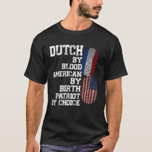 Camiseta holandés por la sangre estadounidense por el nacim