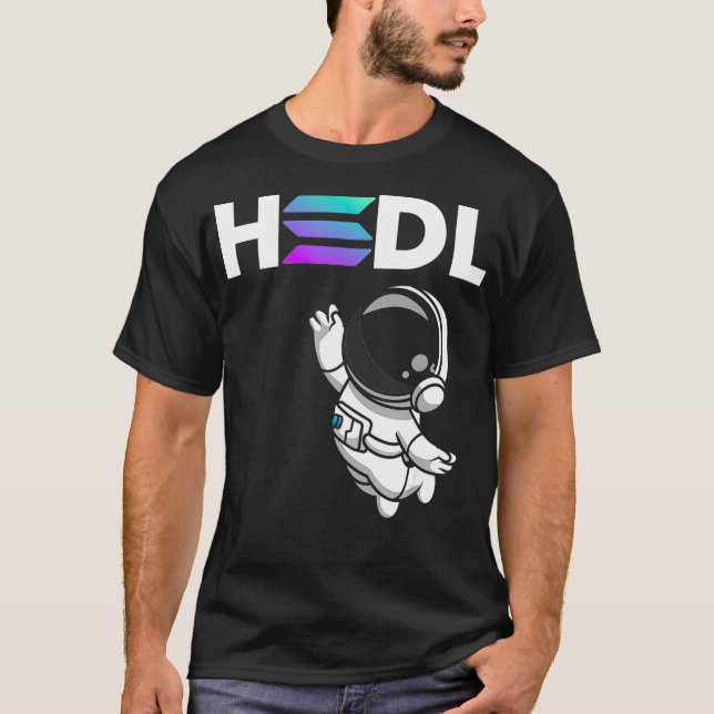 Camiseta Hold, Hodl SOL Solana Moon Crypto Cryptocurrency  (Anverso)
