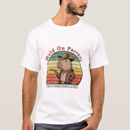 Camiseta Hold On Partner I’m overstimulated - capybara
