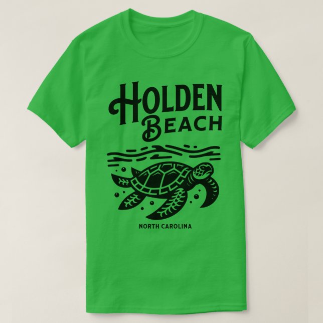 Camiseta Holden Beach North olina Sea Turtle 1 (Diseño del anverso)