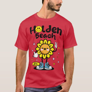 Camiseta Holden Beach North olina Sonriente Flor Sunshine