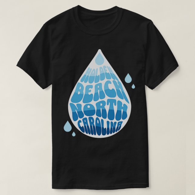 Camiseta Holden Beach North olina Water Drop (Diseño del anverso)