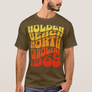 Camiseta Holden Beach North olina Wavy Summertime
