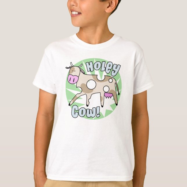 Camiseta Holey de la vaca del retruécano de la (Anverso)