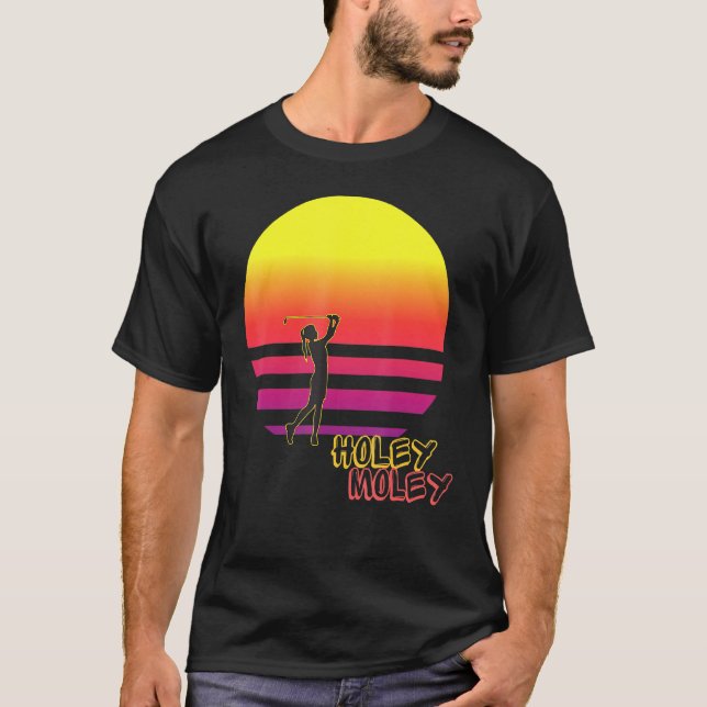 Camiseta Holey Moleys Golf-Sunset Para Hombres (Anverso)