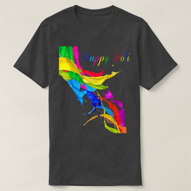 Camiseta Holi Colorido Y Vibrante  (Diseño del anverso)