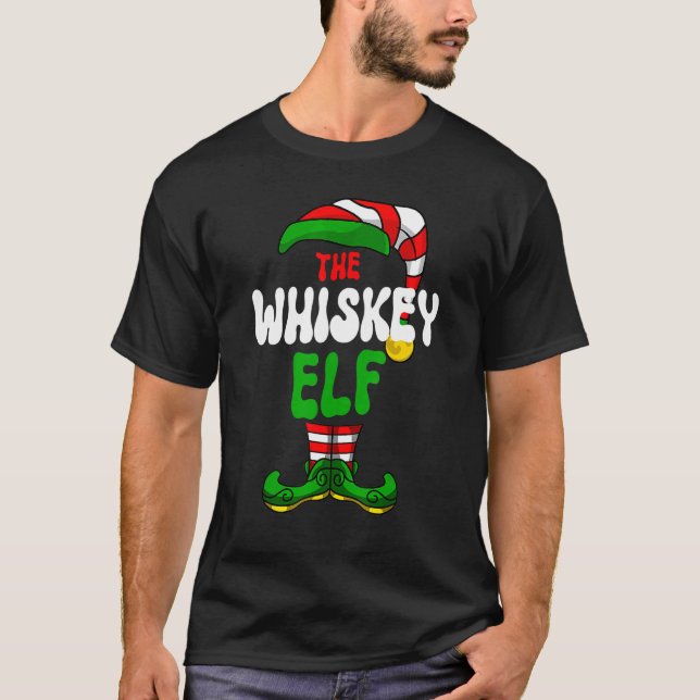 Camiseta Holida Navidades del Grupo Pareante Whiskey Elf Pa (Anverso)