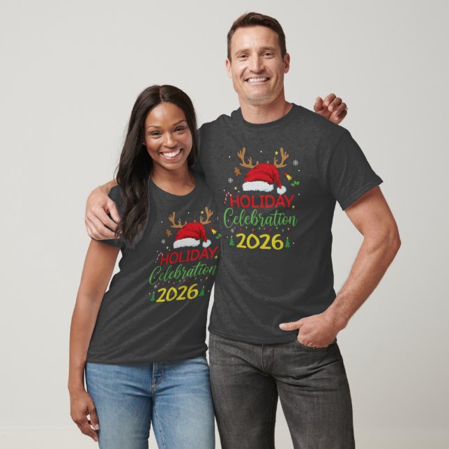 Camiseta Holiday 2026 Festive Reindeer Santa Magic (Unisexo)