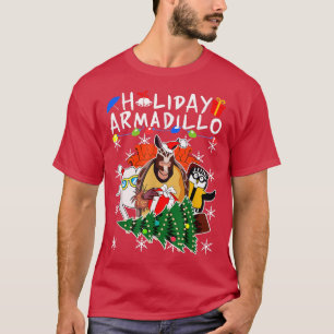 Camiseta Holiday Armadillo Animal Lover Xmas