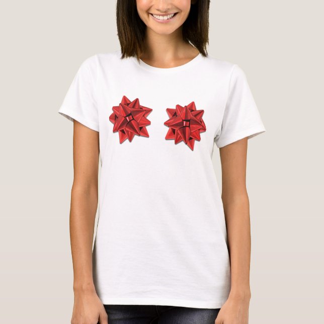 Camiseta Holiday Bow Bra (Red) (Anverso)