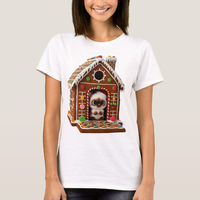 Camiseta Holiday candy house (Anverso)