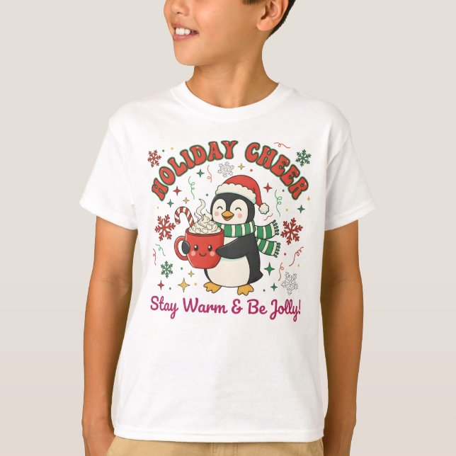 Camiseta Holiday Cheer Penguin  (Anverso)