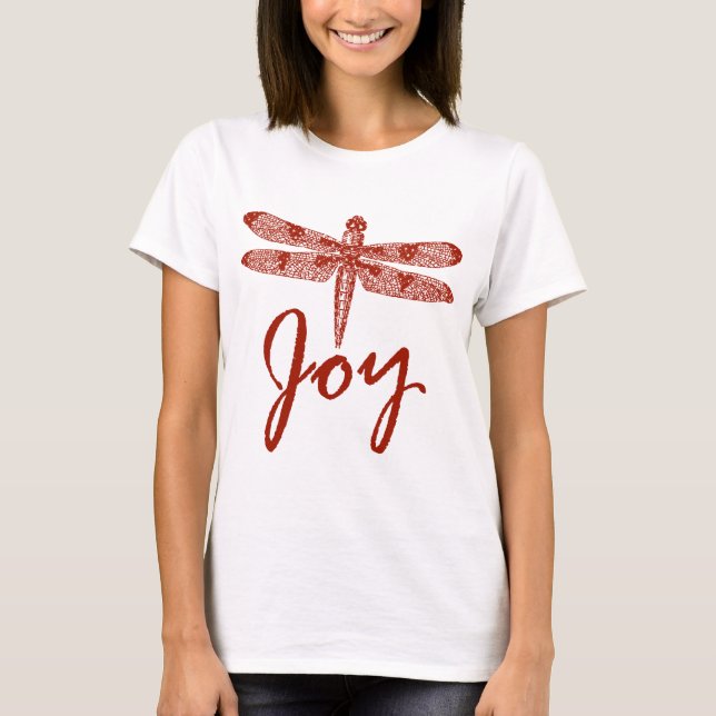 Camiseta Holiday Joy Dragonfly (Anverso)