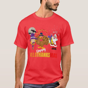 Camiseta Holiday Lover Halloween Feliz Navidad Hall