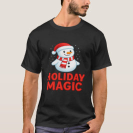 Camiseta Holiday Magic Snowman Christmas Gift Tee