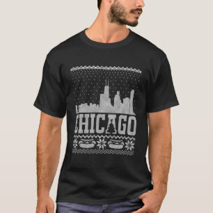 Camiseta Holiday P de Chicago City Hotdog Lover Ugly Navida