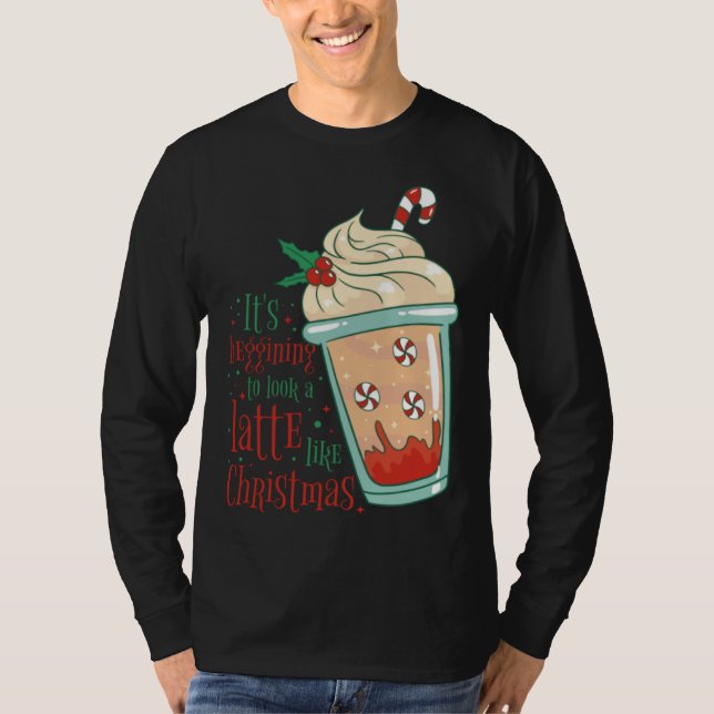 Camiseta Holiday Peppermint Candy Cane Coffee Graphic Tees (Anverso)