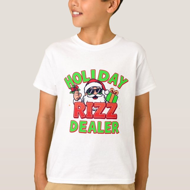 Camiseta Holiday Rizz Dealer gen alpha meme Christmas (Anverso)