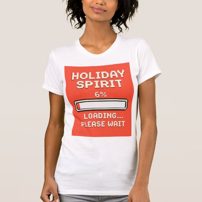 Camiseta Holiday Spirit Loading Bar (Anverso)