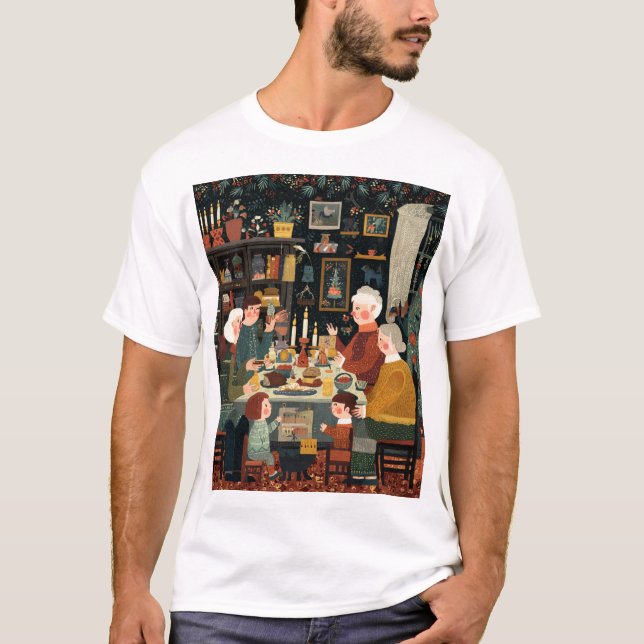 Camiseta Holiday Table – A Cozy Family Feast (Anverso)