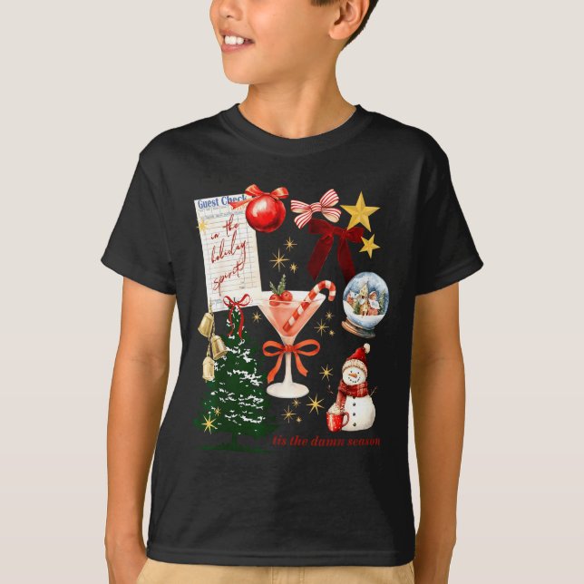 Camiseta Holiday Vibes In The Holiday Srit Christmas Funny  (Anverso)