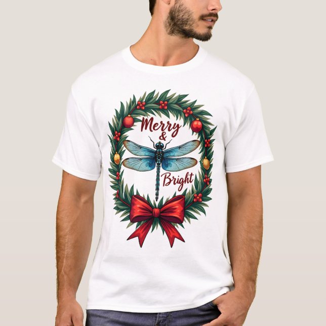 Camiseta Holiday Wreath Dragonfly (Anverso)