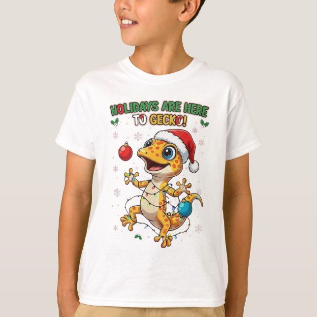 Camiseta Holidays Are Here to Gecko – Cute Christmas Gecko  (Anverso)