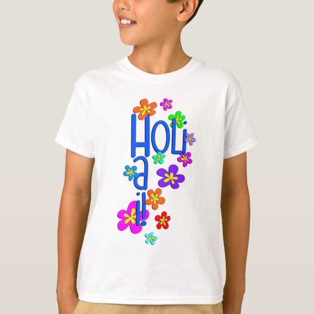 Camiseta holiES - flores HOLI HAI 2 (Anverso)