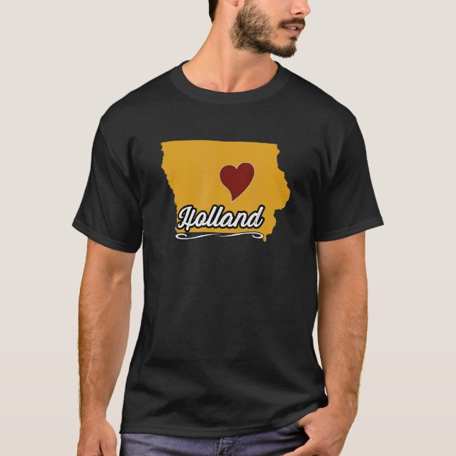 Camiseta HOLLAND IOWA IA USA Cute Souvenir Merch US City (Anverso)