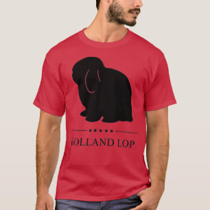 Camiseta Holland Lop Rabbit Black Silhouette