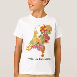 Camiseta Holland Province Map Bohemian Patchwork Style