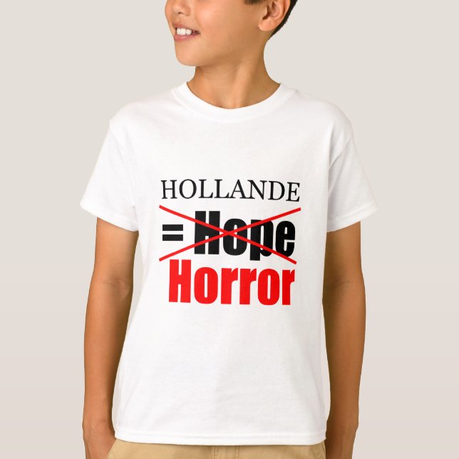 Camiseta Hollande No Esperanza = Horror - Niños Tee (Anverso)