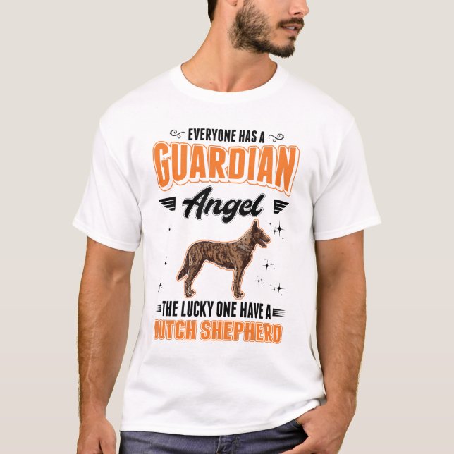 Camiseta Hollandse Herder Guardian Angel Holland Shepherd (Anverso)