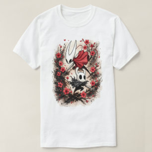 Camiseta Hollow Knight Hornet Flor de Cerezo Arte de Juegos