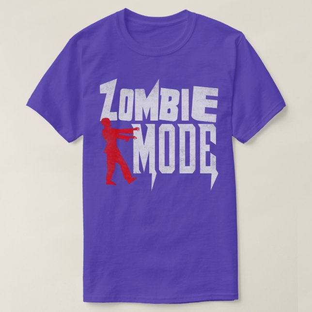 Camiseta Holloween Modo Zombie Gracioso Zombie con problema (Diseño del anverso)